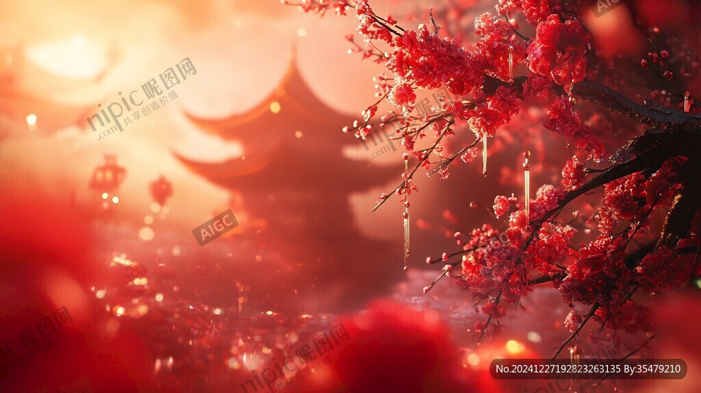 唯美梦幻梅花林