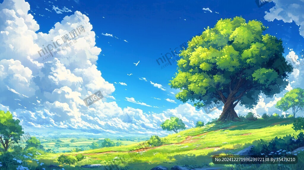 宽屏风景画