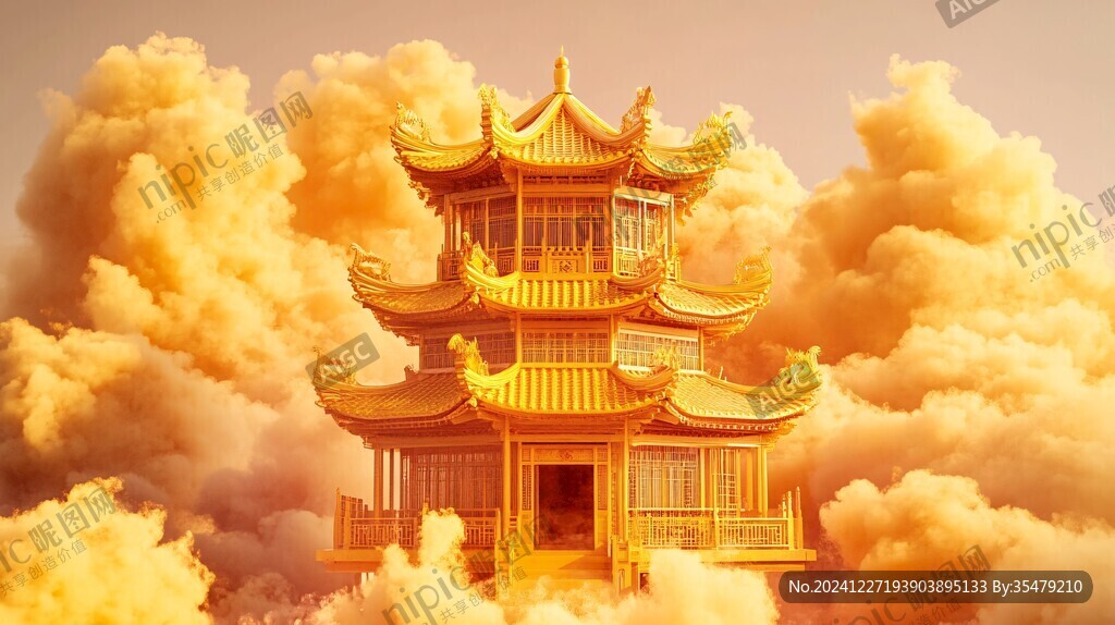 宫殿楼阁仙境仙人大殿
