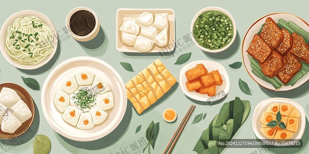 点心面插画