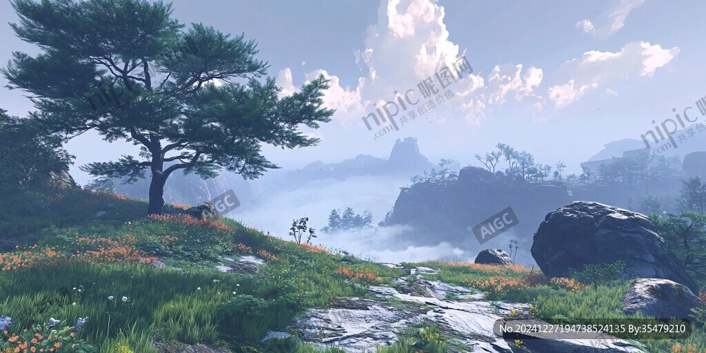 隐居山林场景