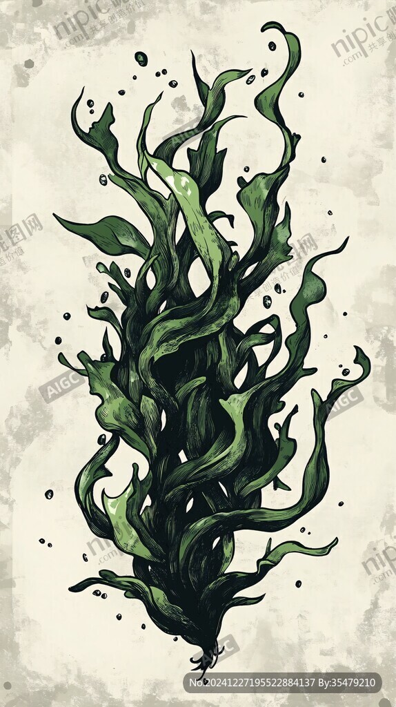 插画海带
