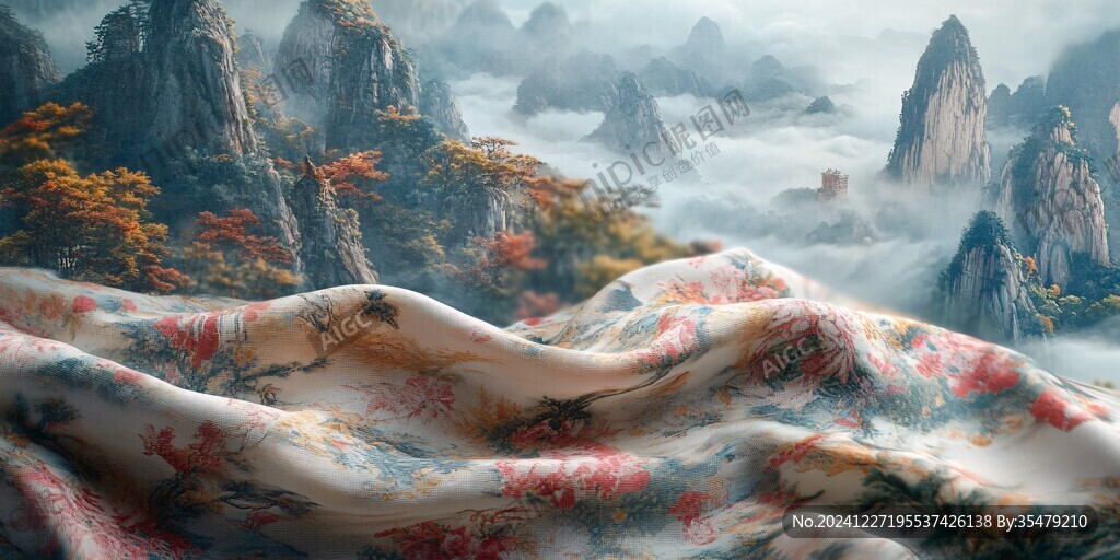 3d渲染山水画