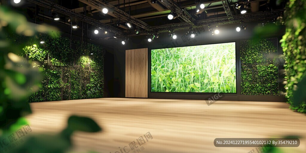 精品店绿植背景墙