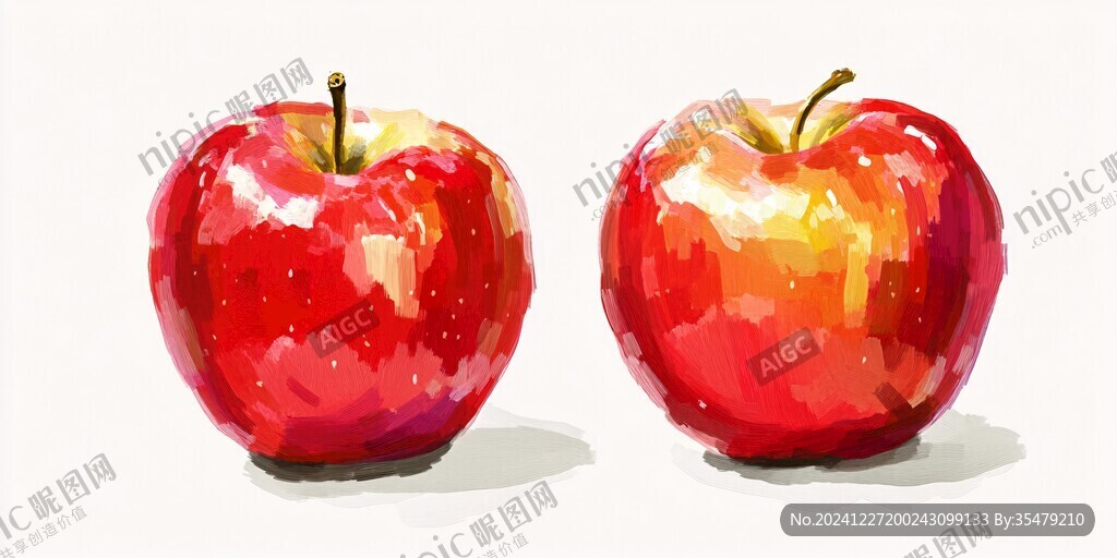 红苹果插画