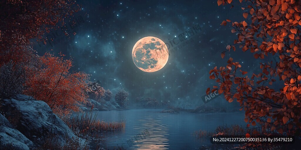 蓝月夜梦幻唯美奇幻
