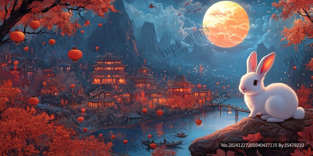 梦幻中秋节场景