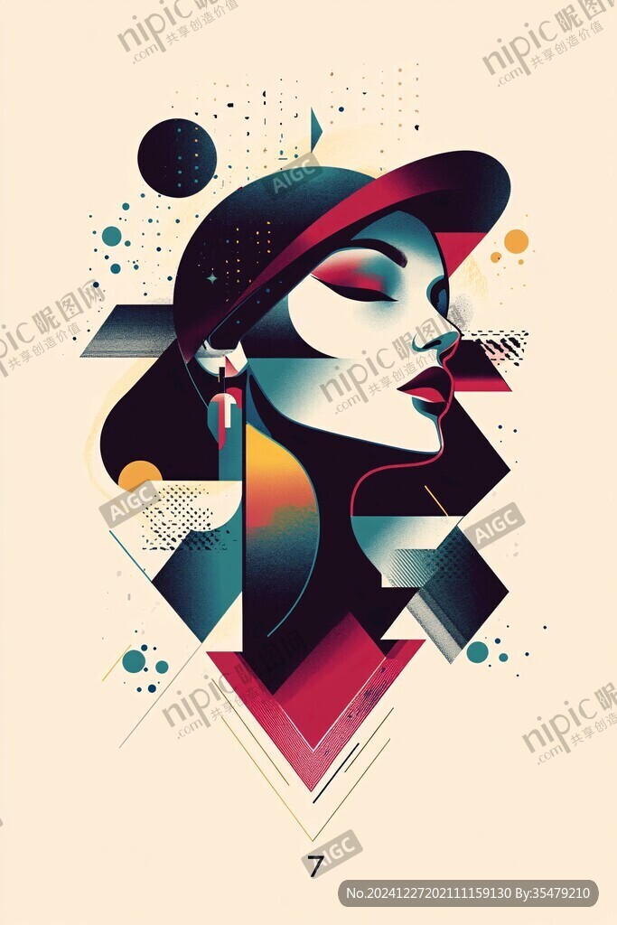 人物抽象插画