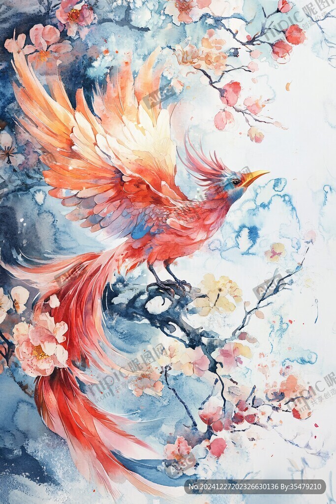 凤凰朱雀插画