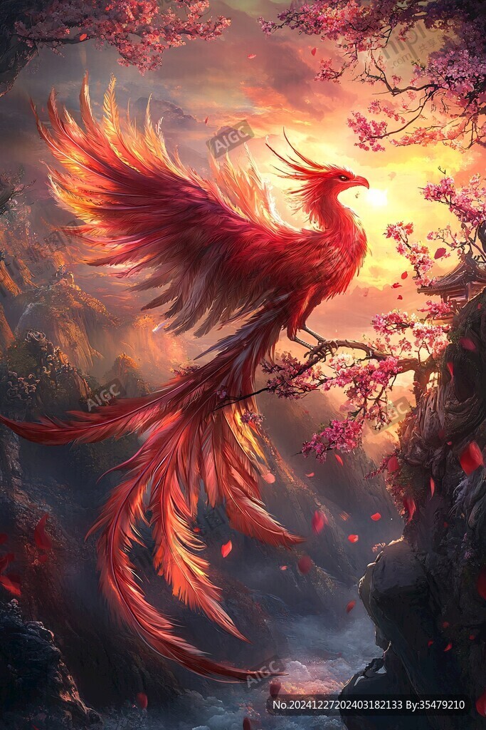 凤凰朱雀插画