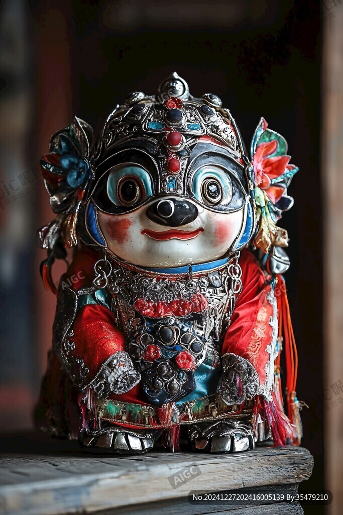 彩塑阿福