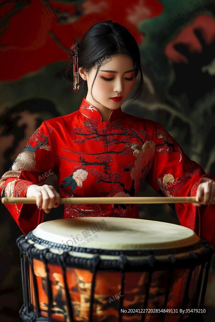 击鼓人像