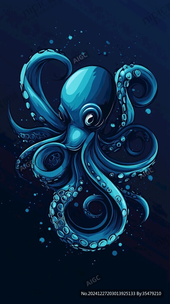 手绘章鱼插画