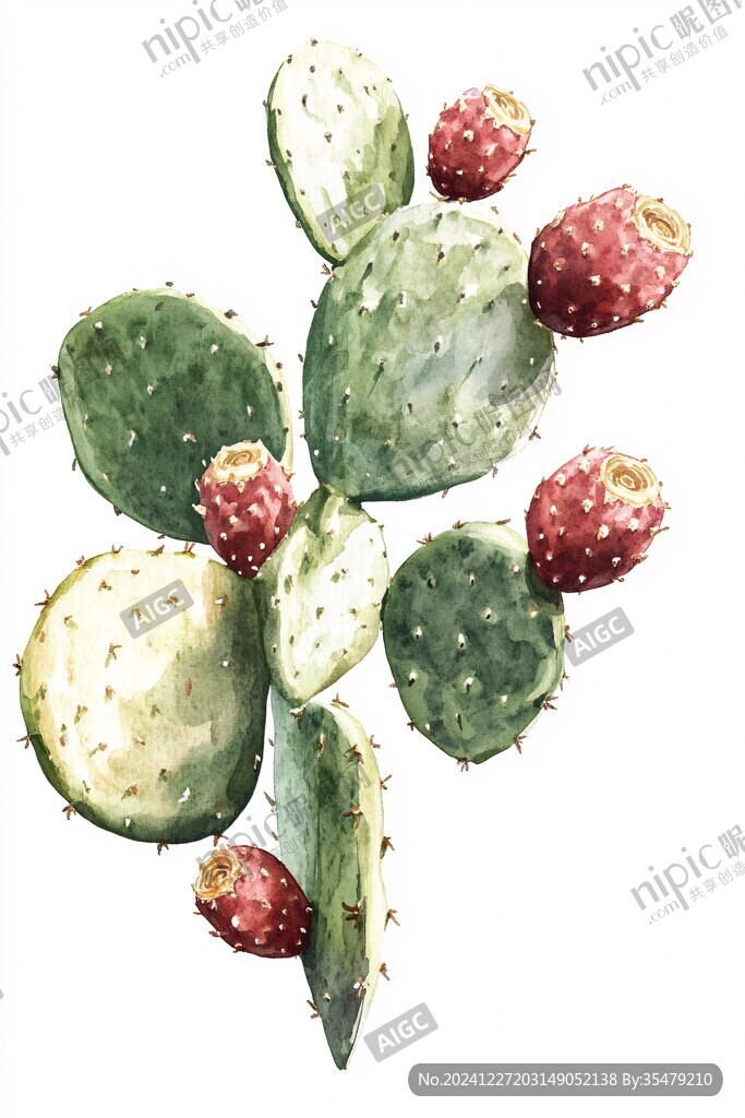 仙人掌果插画