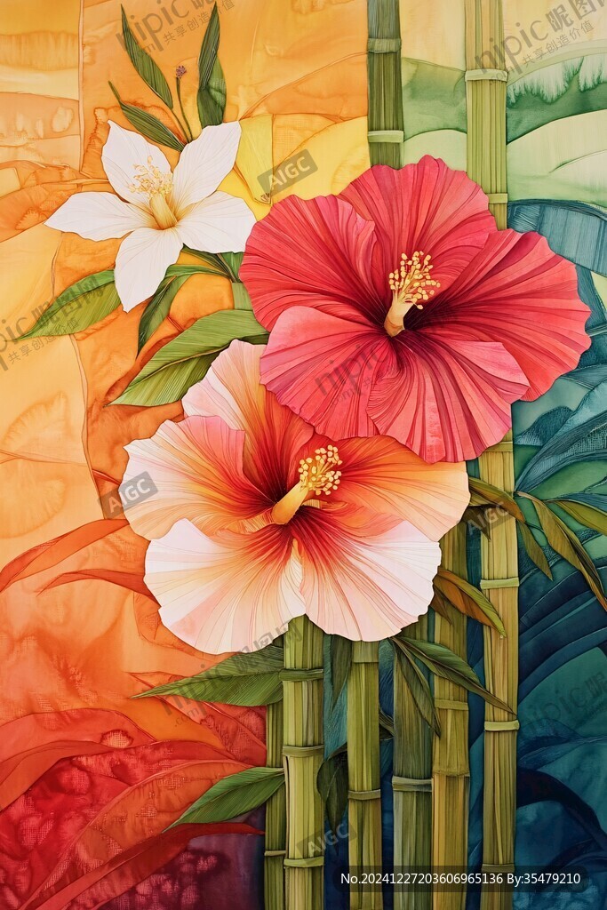 3d立体花卉油画