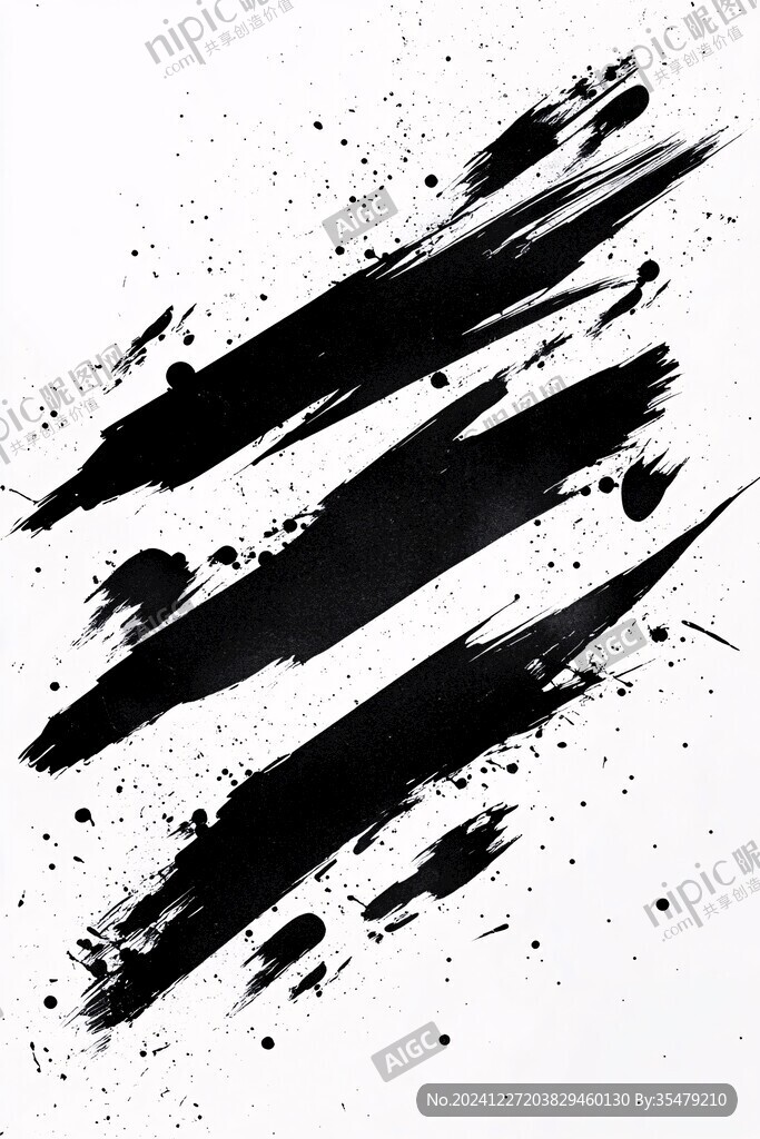 笔触墨痕墨韵晕染墨迹
