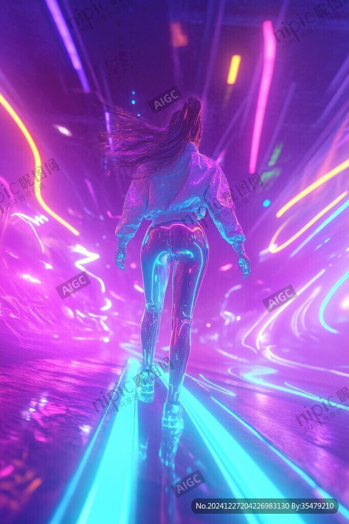 霓虹灯光感