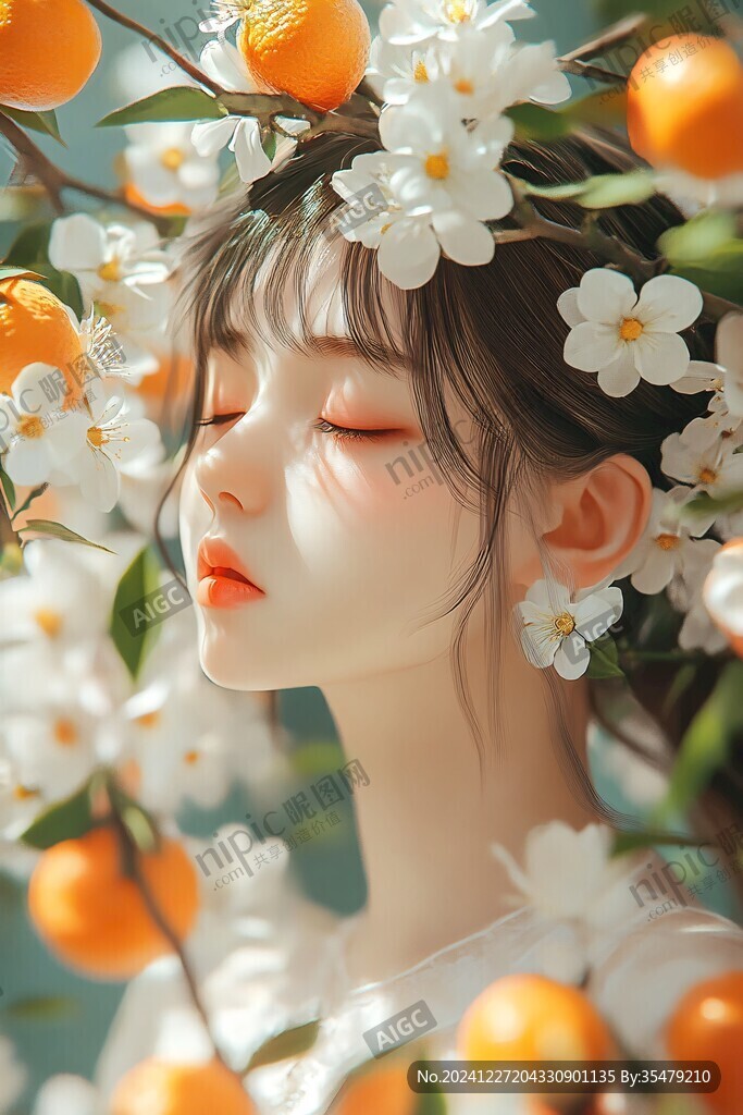 砂糖橘插画设计