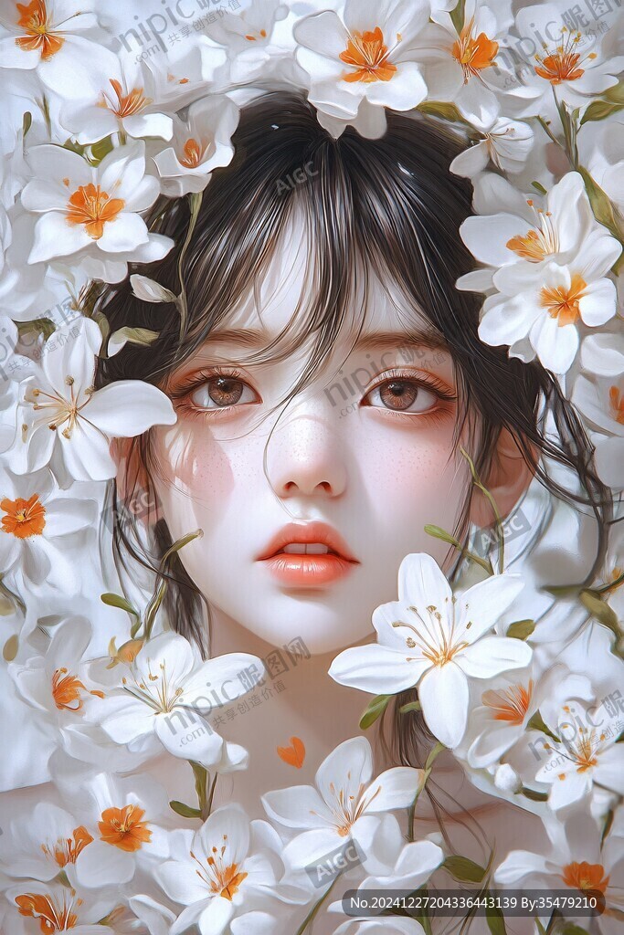 雏菊少女插画