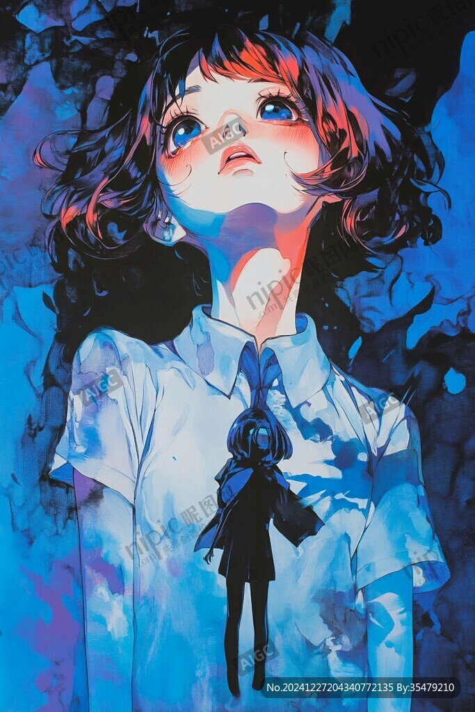 日韩厚涂插画