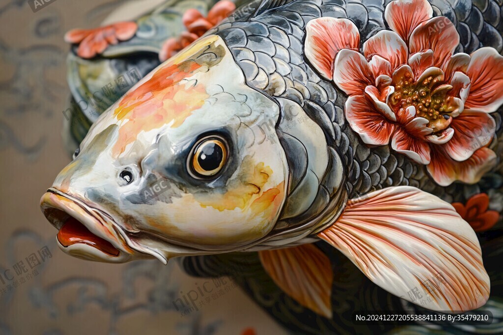 鲤鱼3d画