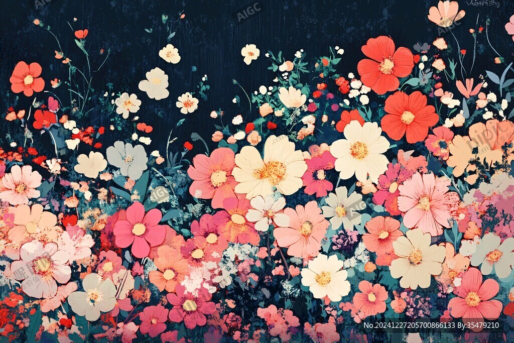 油画花卉壁纸