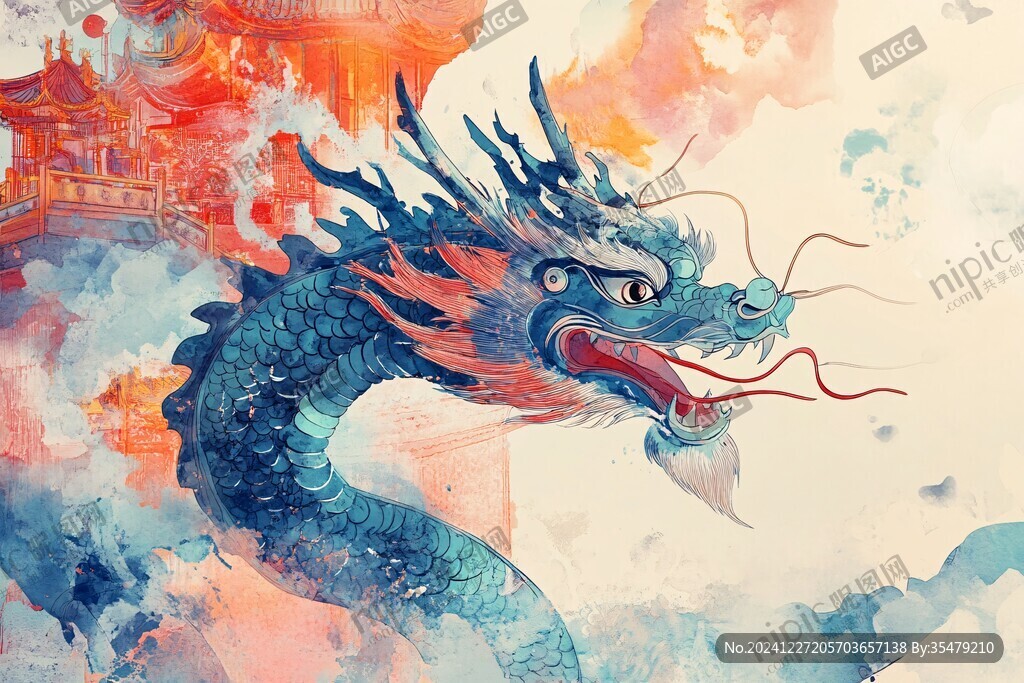 龙年横版插画