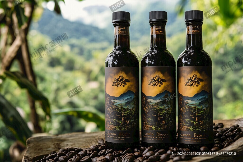 油柑酒瓶贴包装设计