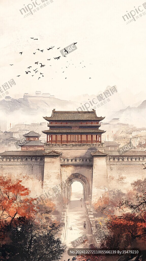 大境门插画