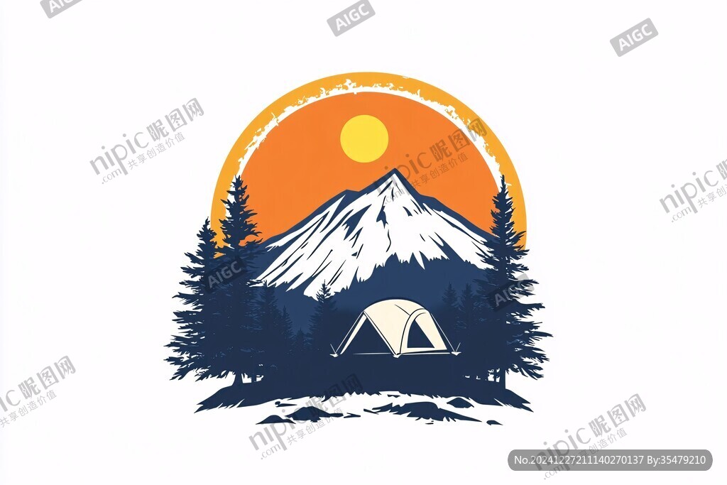露营野营logo