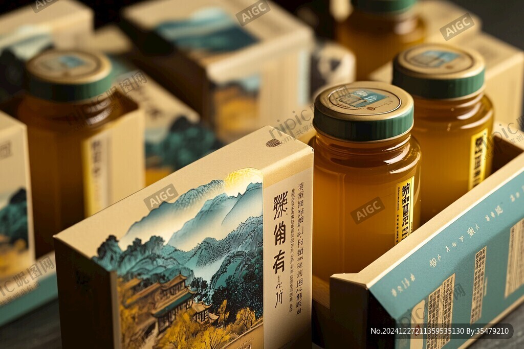 秦岭山土蜂蜜包装设计