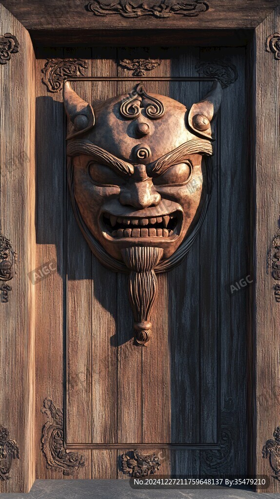 兽首中式大门