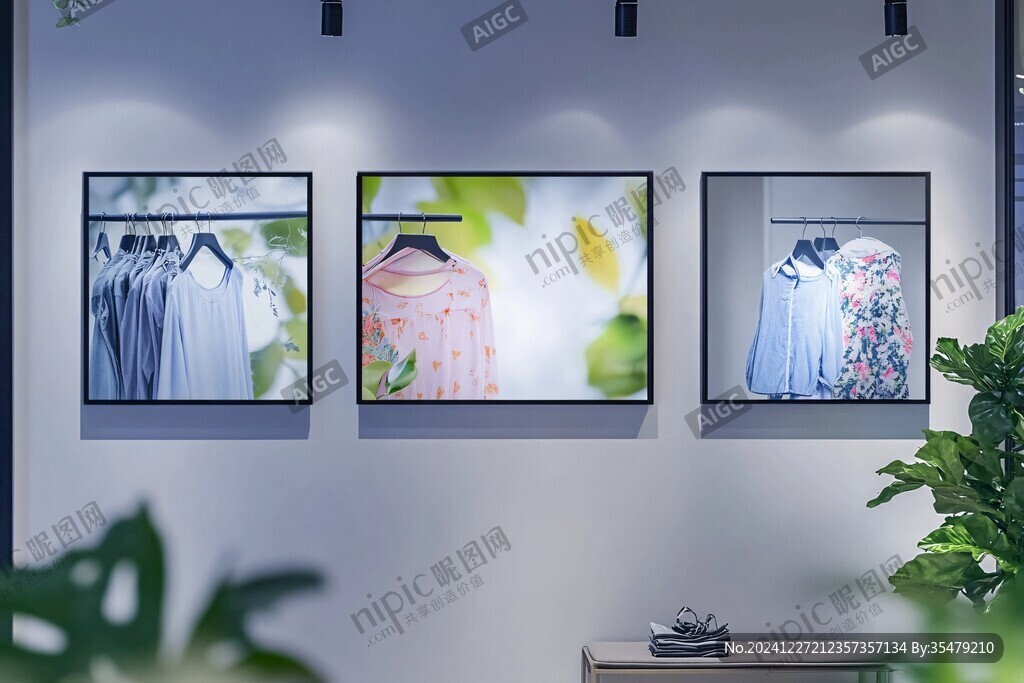 服装展厅挂画