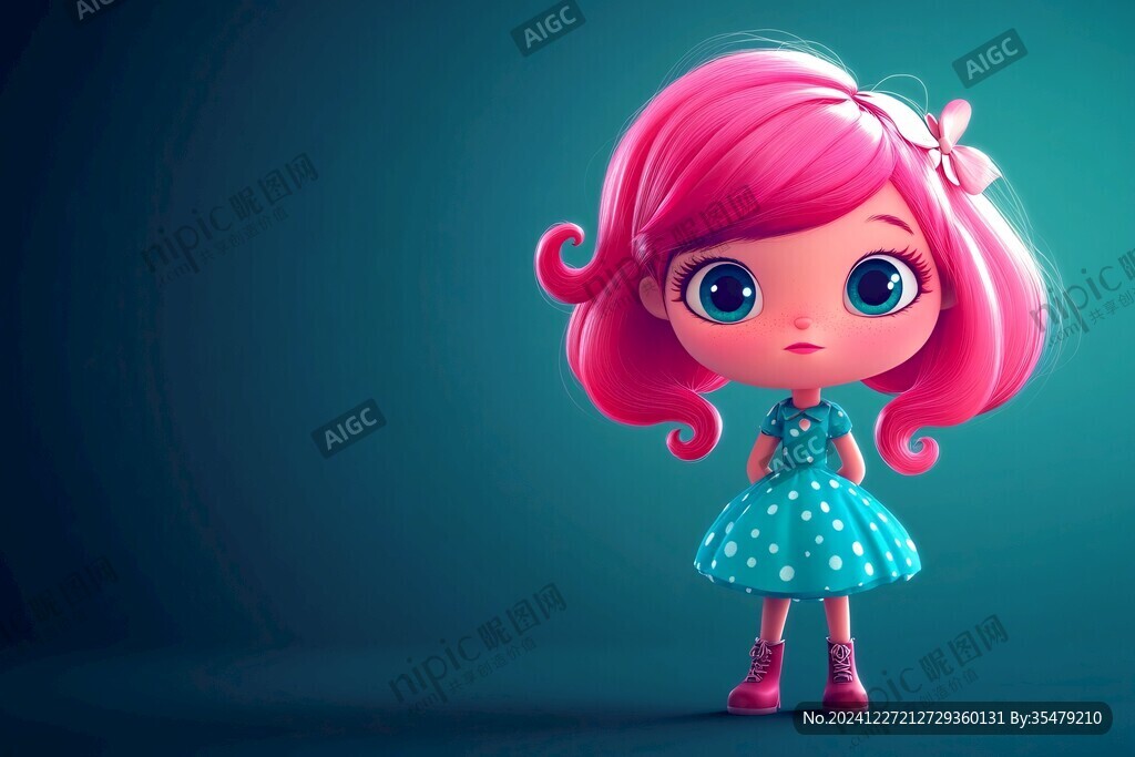 3d卡通女孩