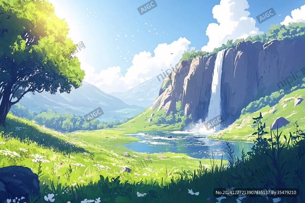 风景场景插画