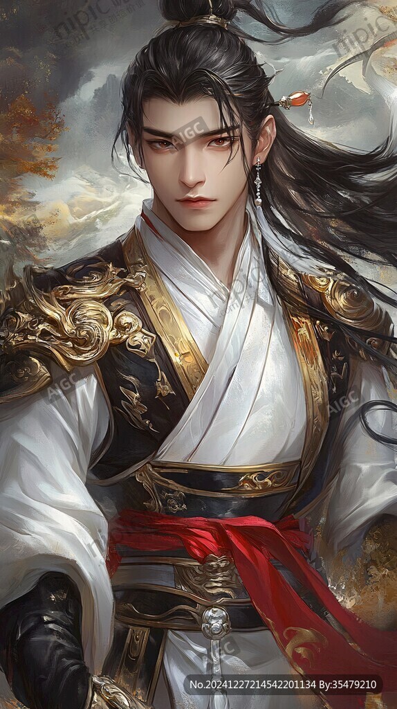 古风立绘美男插画图案