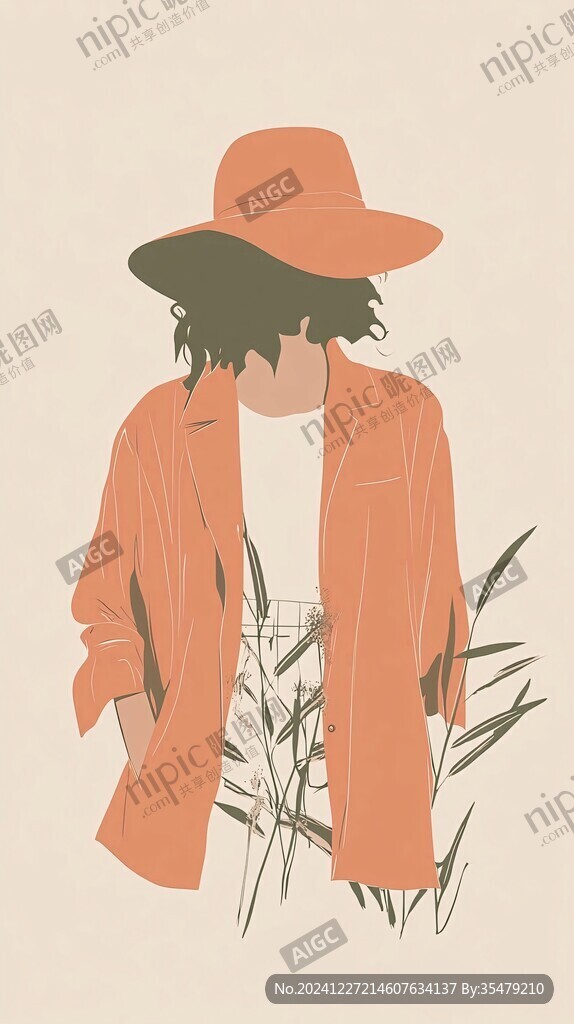 简约人物插画