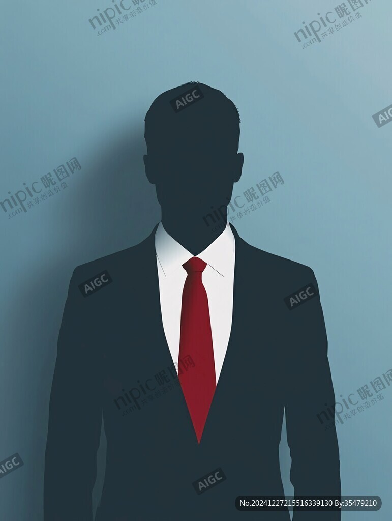 素材证件照人物西装