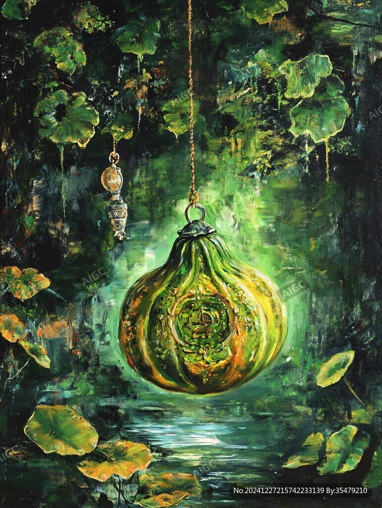 葫芦油画