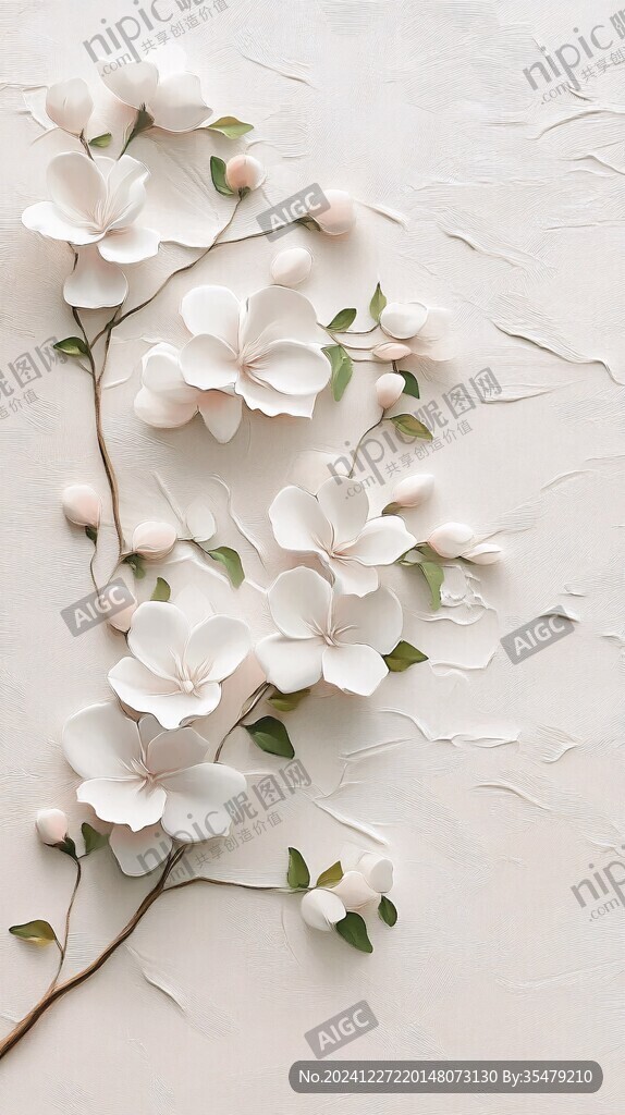 3d立体简约花