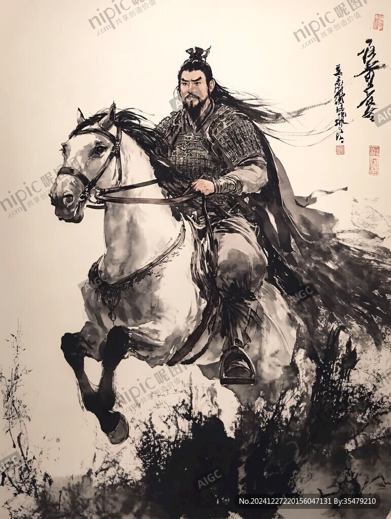张飞古代名人手绘图