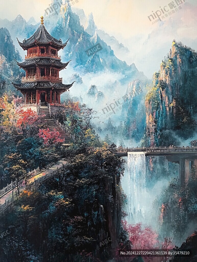 黄鹤楼油画