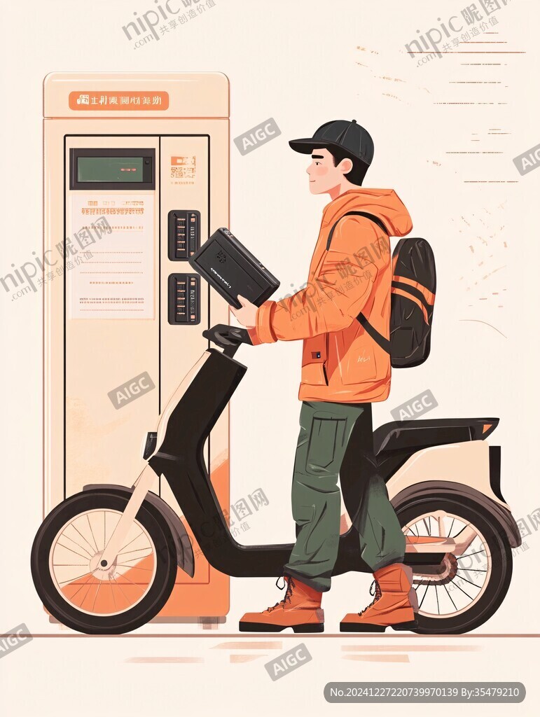 电动车插画