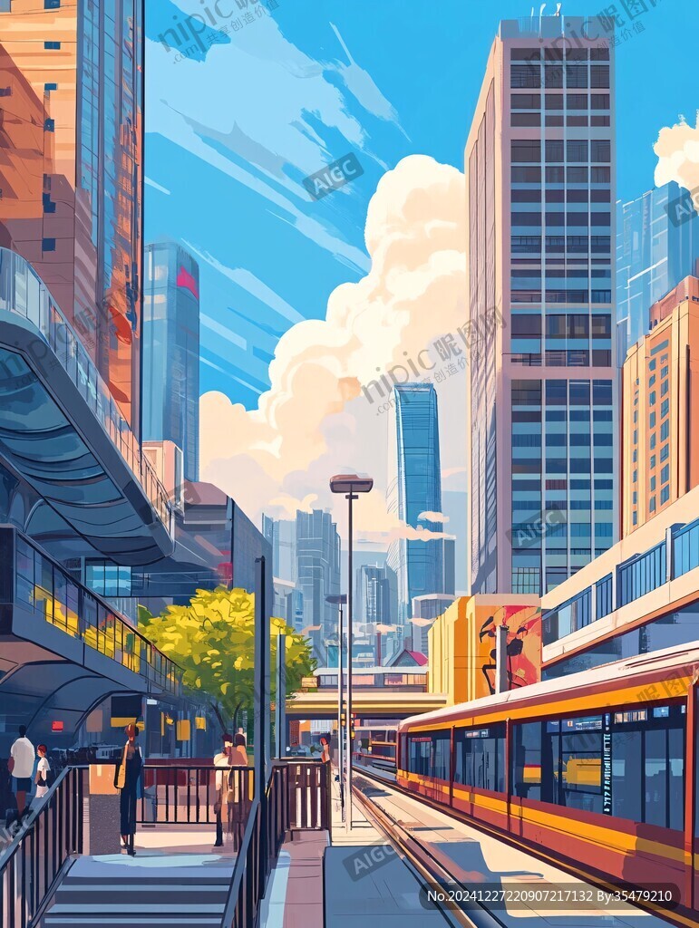 西雅图插画科技旅游