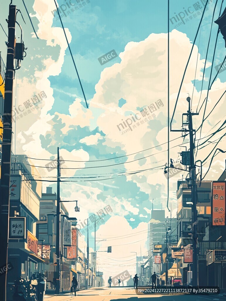 日系风景插画