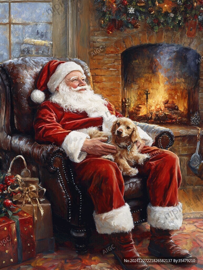 圣诞节油画