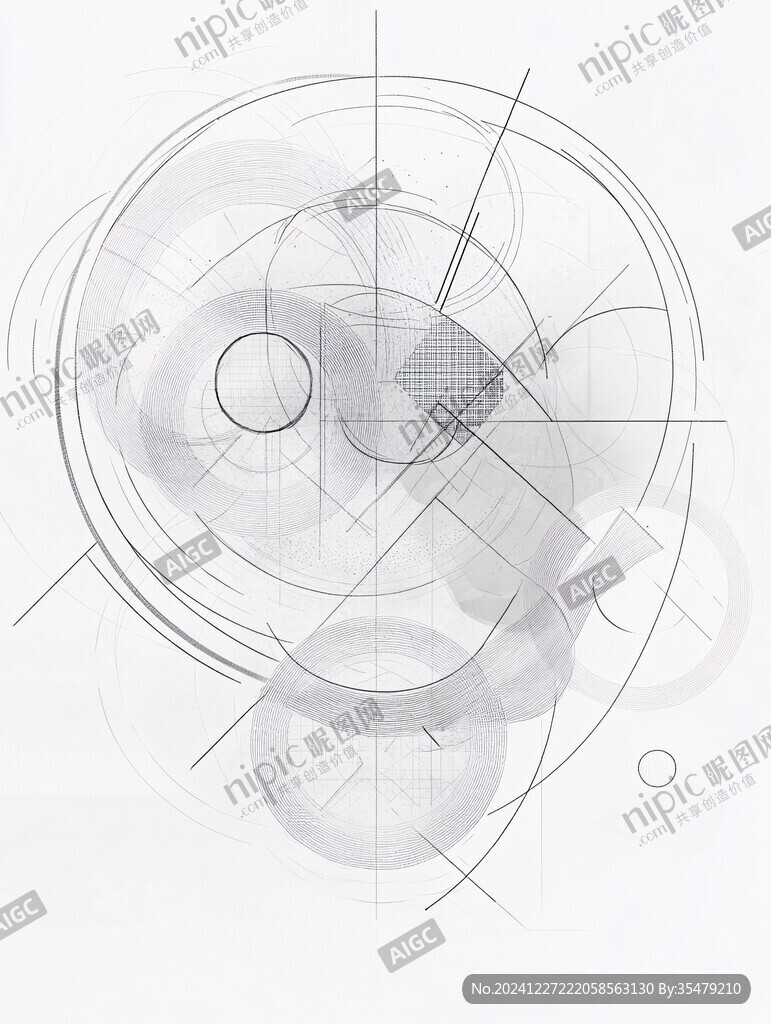 线条数字0海报