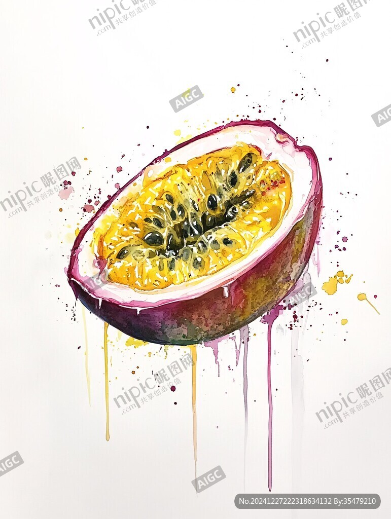 插画百香果