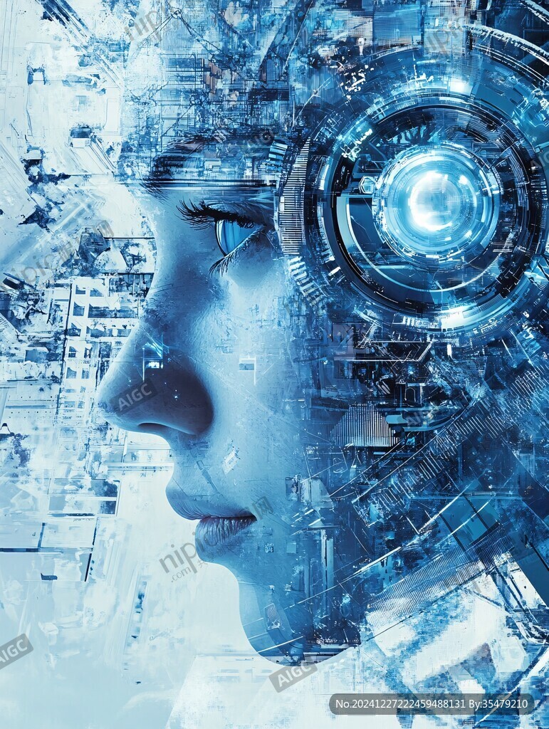 人工智能vr海报背景