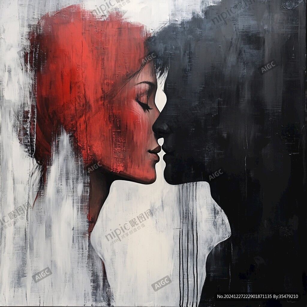 抽象女人装饰画